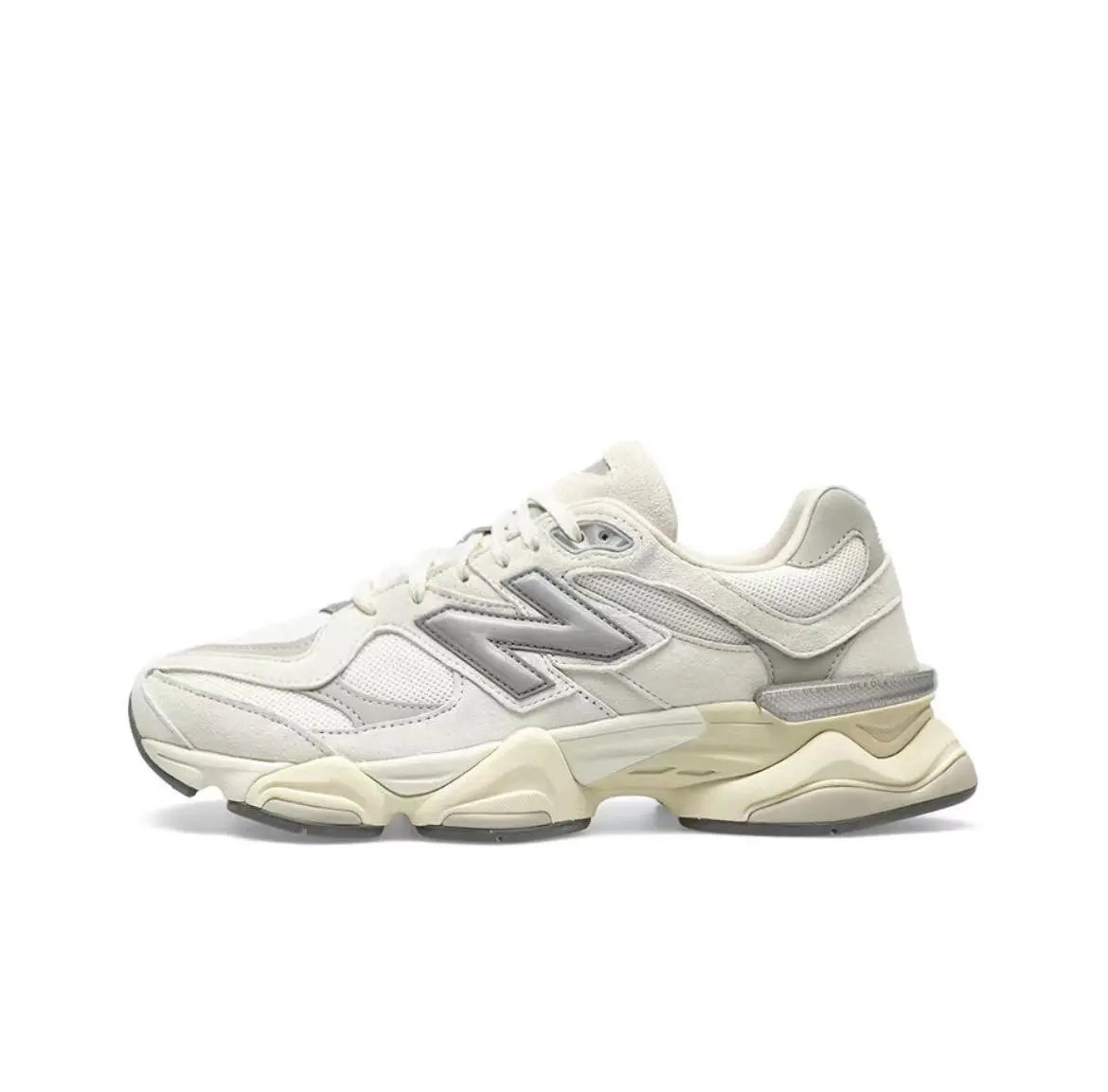 New Balance 9060 Beige Pink Green Chunky Sneakers