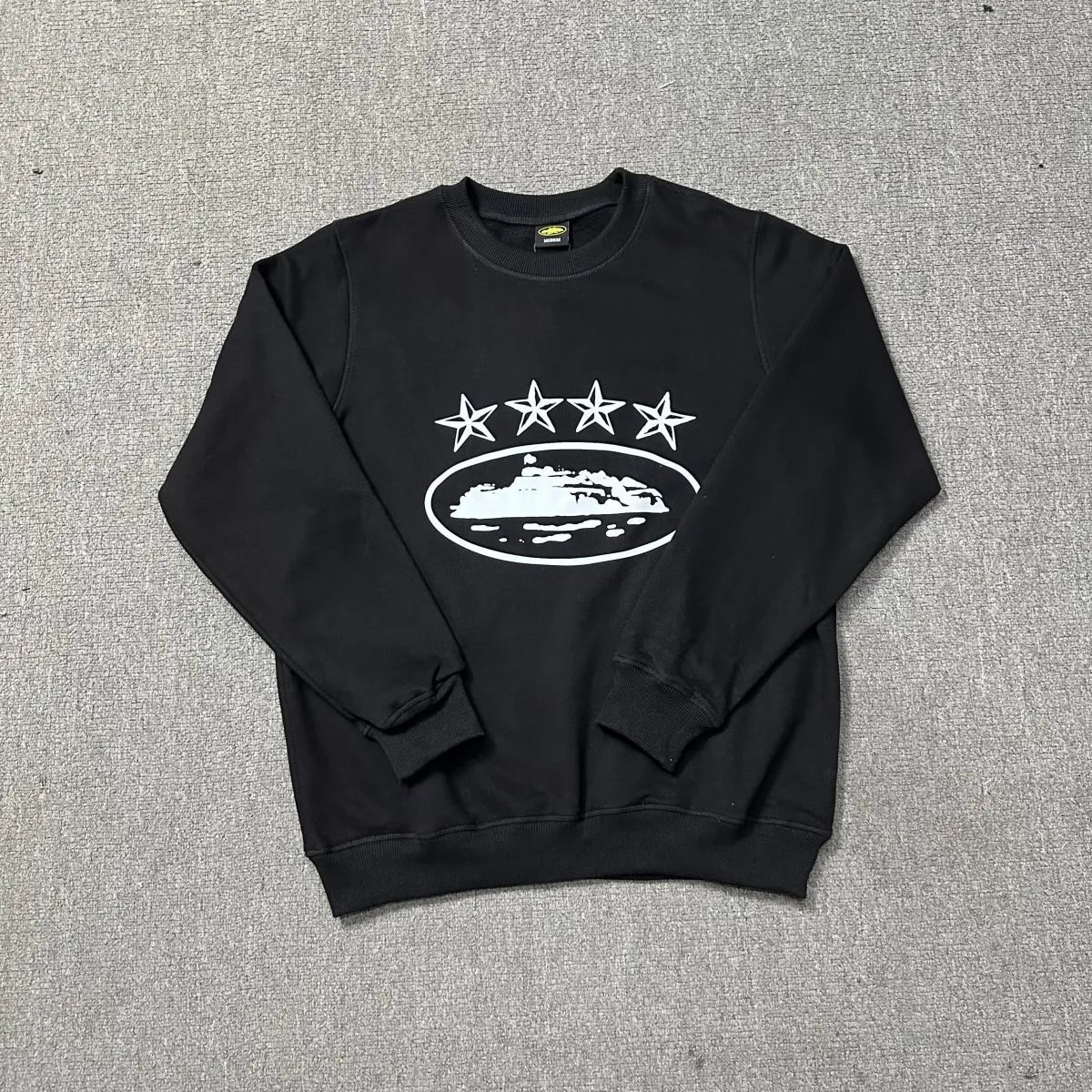 Corte White Graphic Print Crewneck Sweatshirt