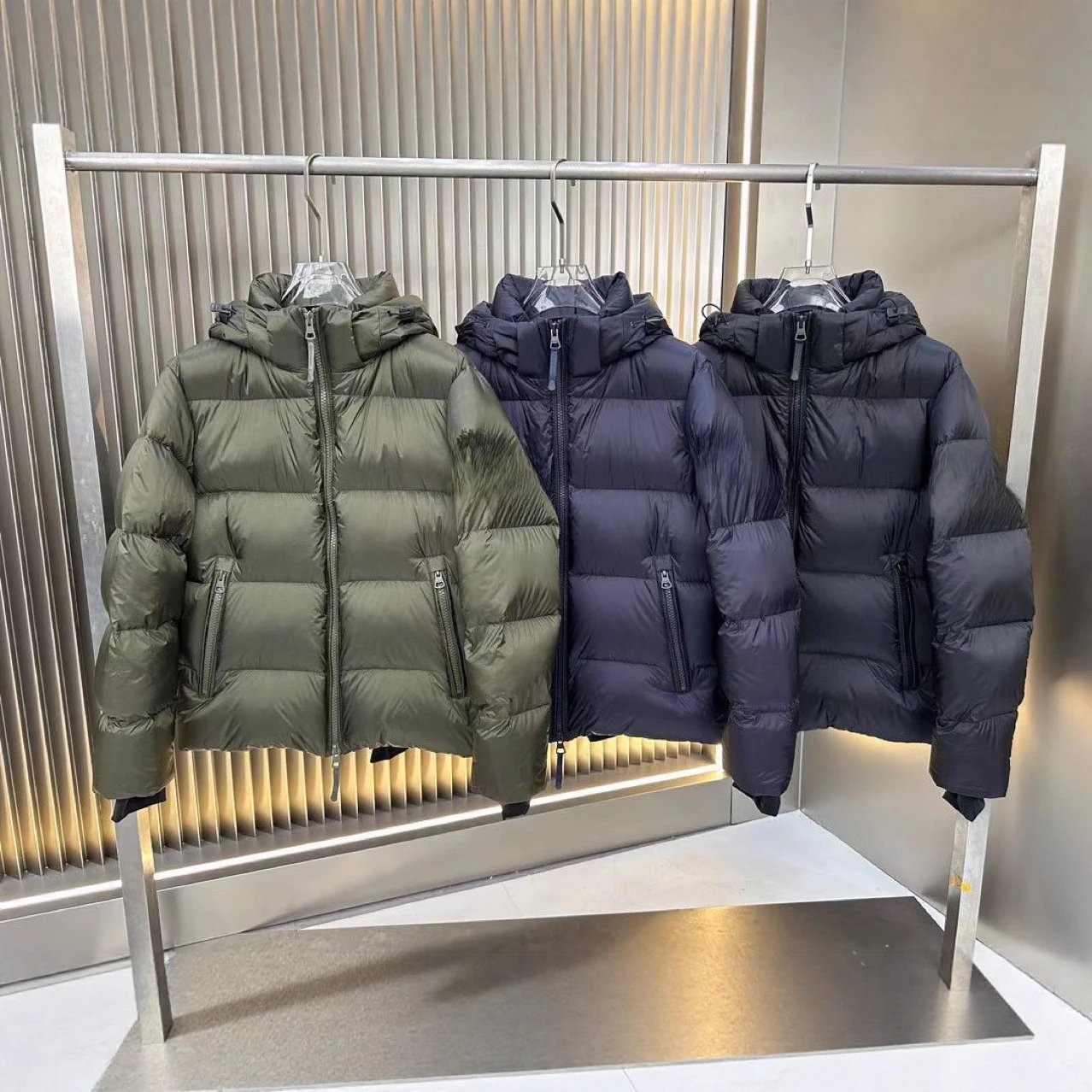 Men's European Style Hooded Down Jacket
