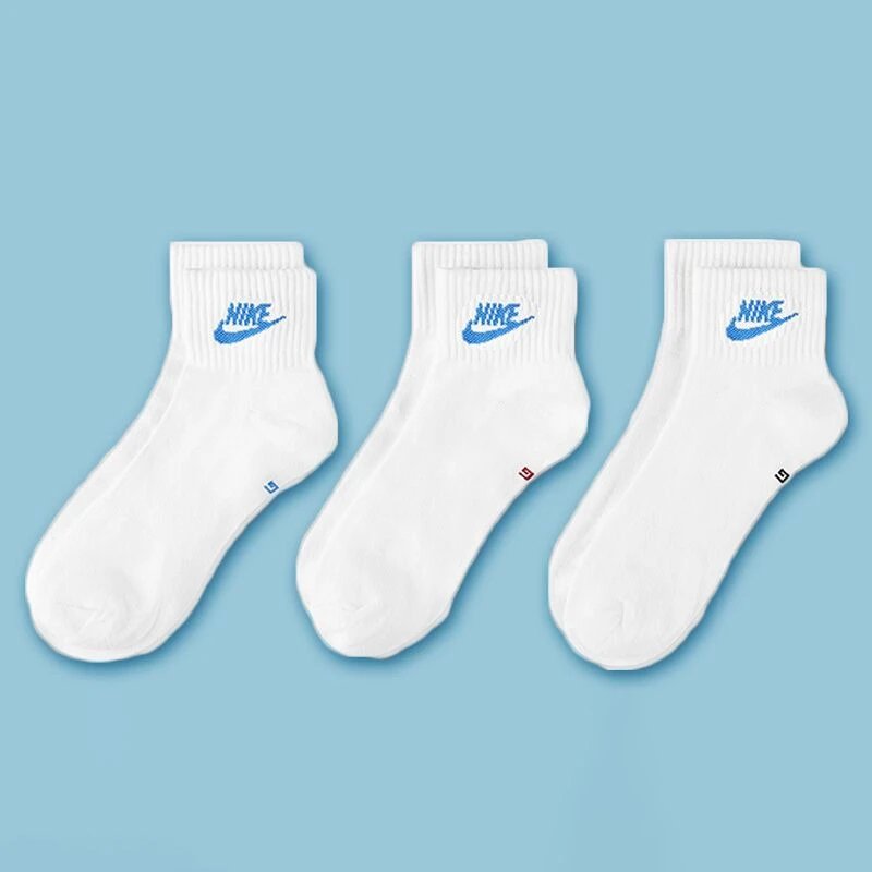 Nike Everyday Essential Ankle White Red Blue Black Socks