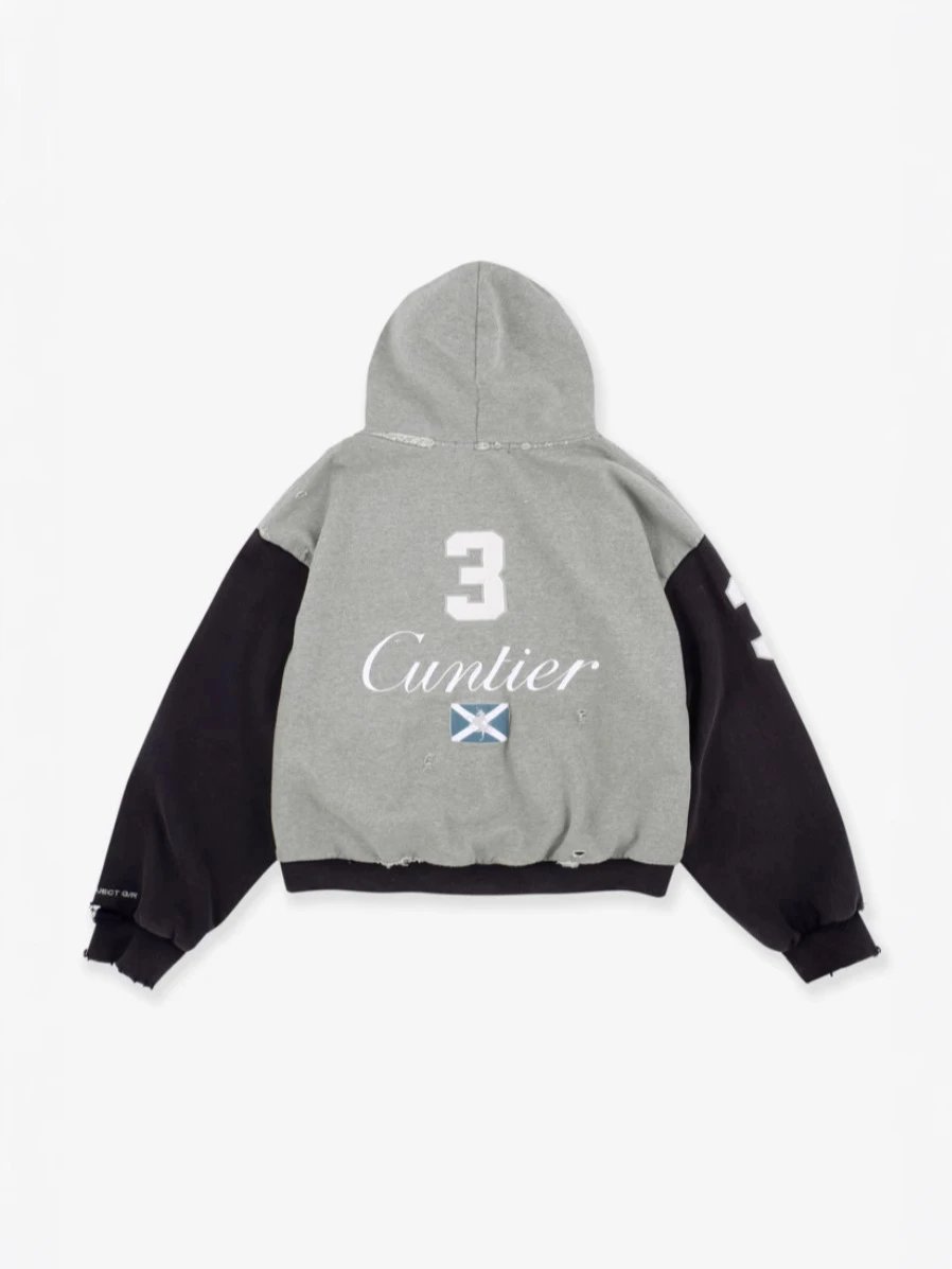 Distressed Embroidered Hooded Jacket photo 2