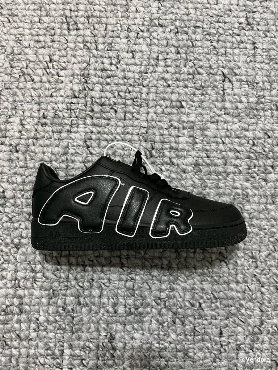 Nike Air Force 1 Black Bold Lettering Sneakers