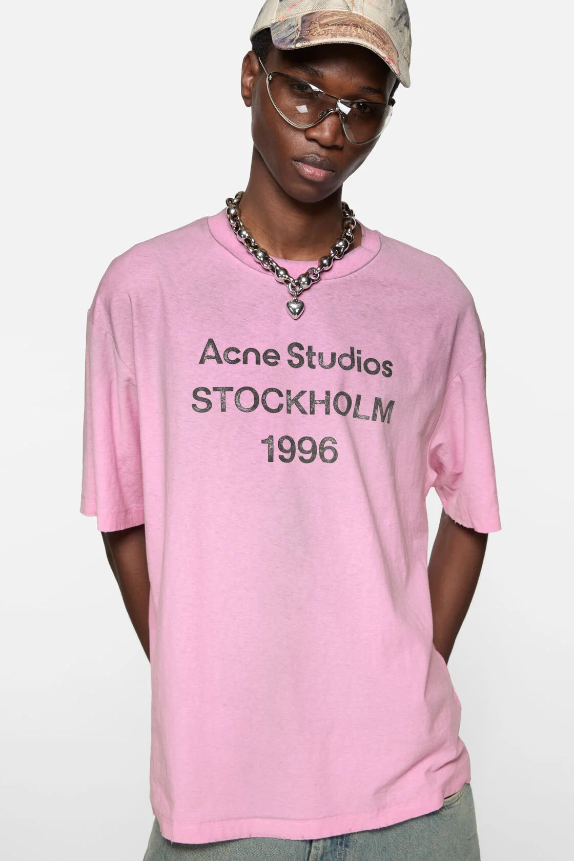 Acne Studios Pink Short Sleeve T-Shirt