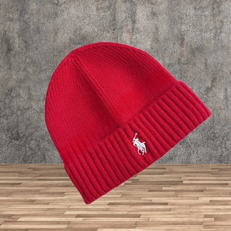 Polo Ralph Lauren Black Ribbed Knit Beanie