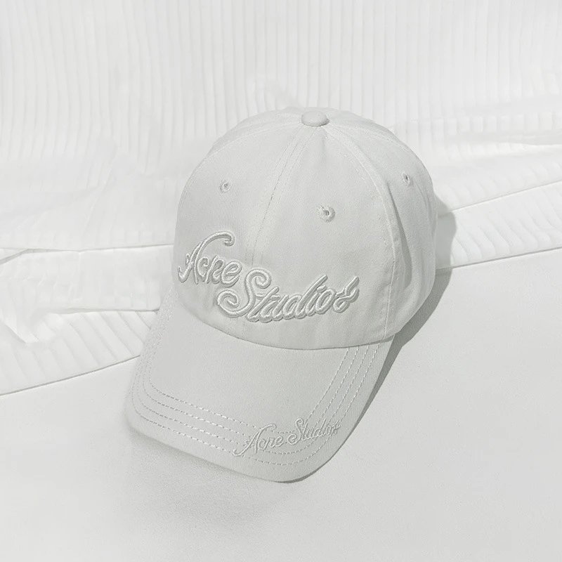 Acne Studios Grey Washed Denim Baseball Cap