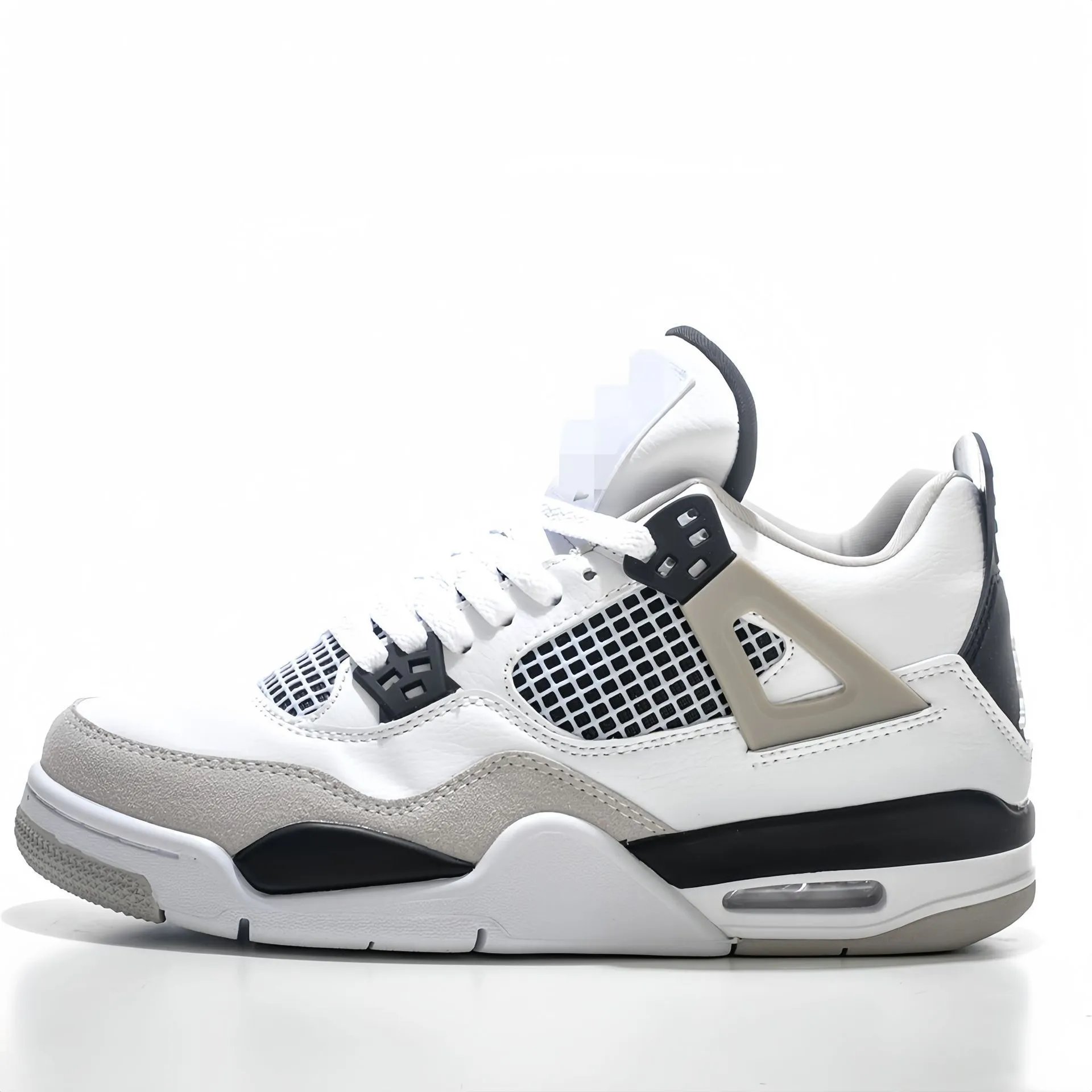 Nike Air Jordan 4 White Cement Grey Retro Sneakers