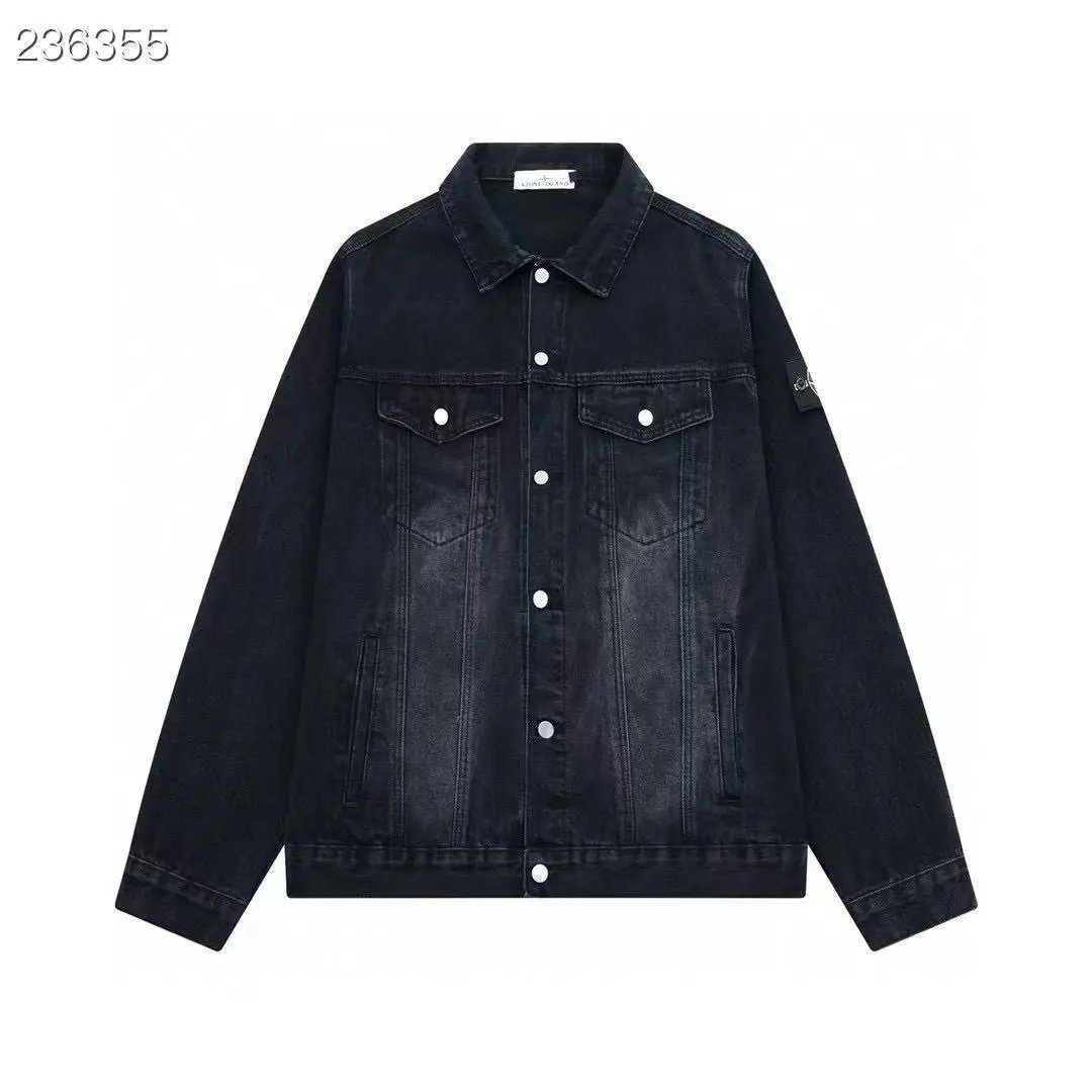 Stone Island Denim Jacket Light Blue Oversized Streetwear