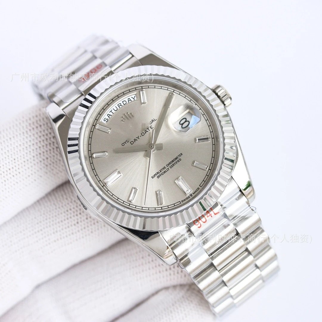 Rolex Day-Date 40 Green Roman Dial Presidential Watch