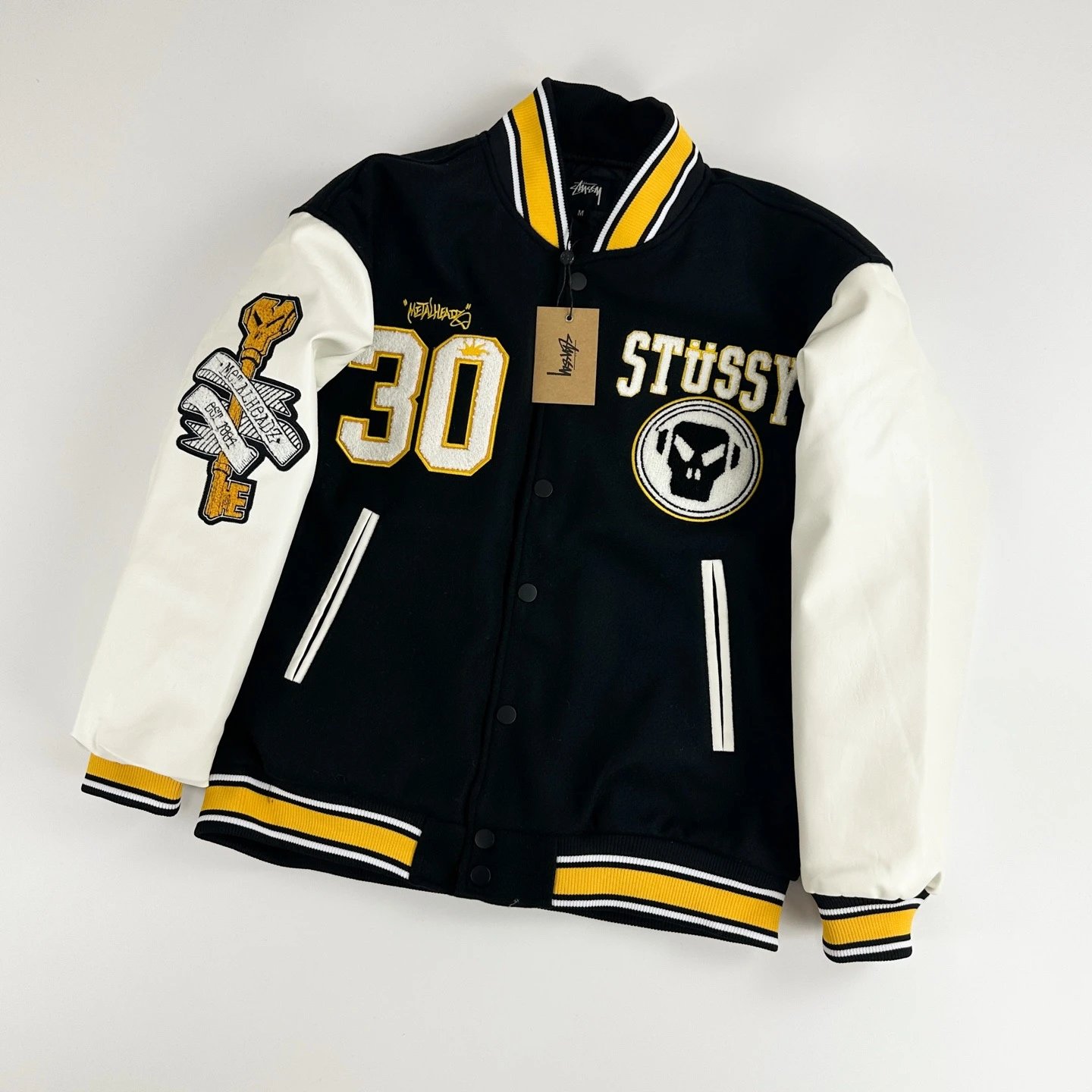 Stussy Sport Black Hooded Jacket Streetwear