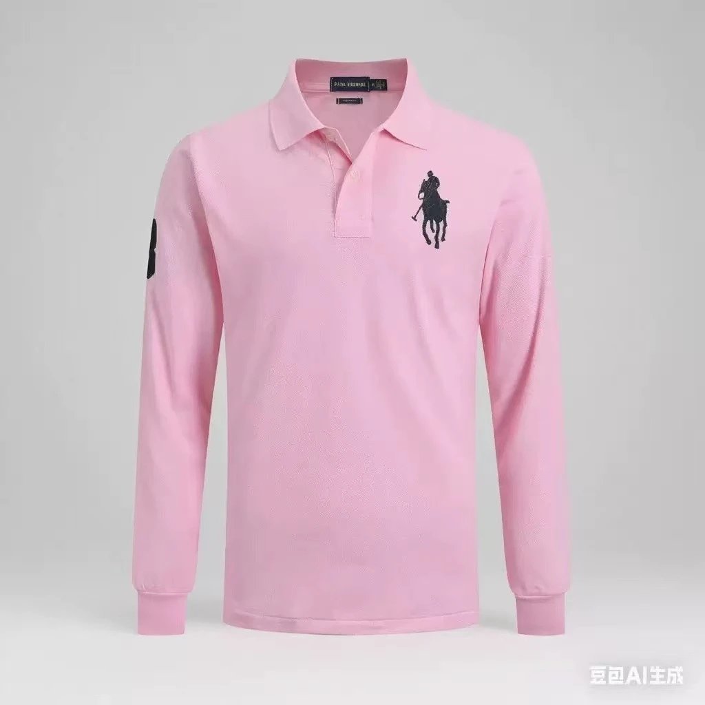Ralph Lauren Big Pony Long Sleeve Polo Pink - 1