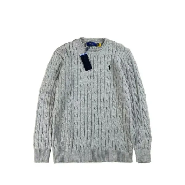 Ralph Lauren Cable Knit Half-Zip Sweater Navy - 4