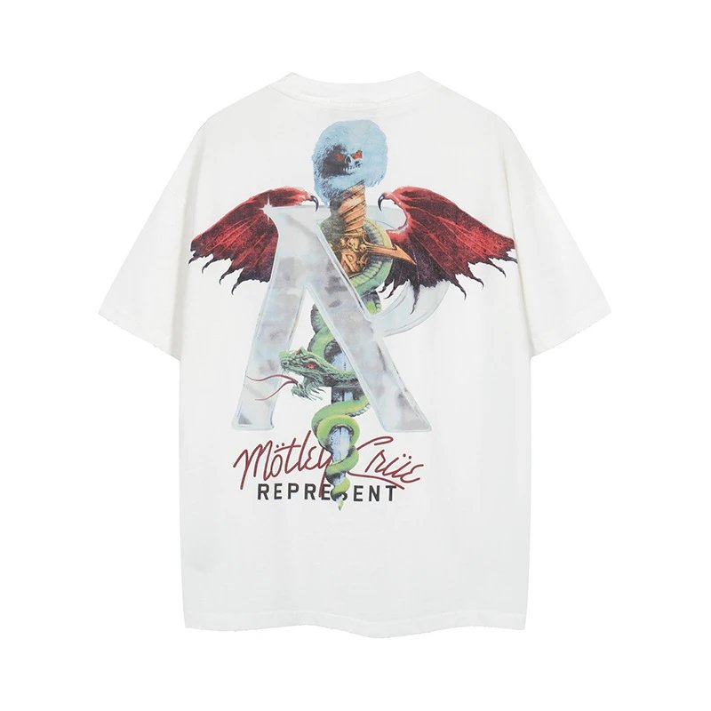 Represent Storms In Heaven White Graphic Oversized T-Shirt