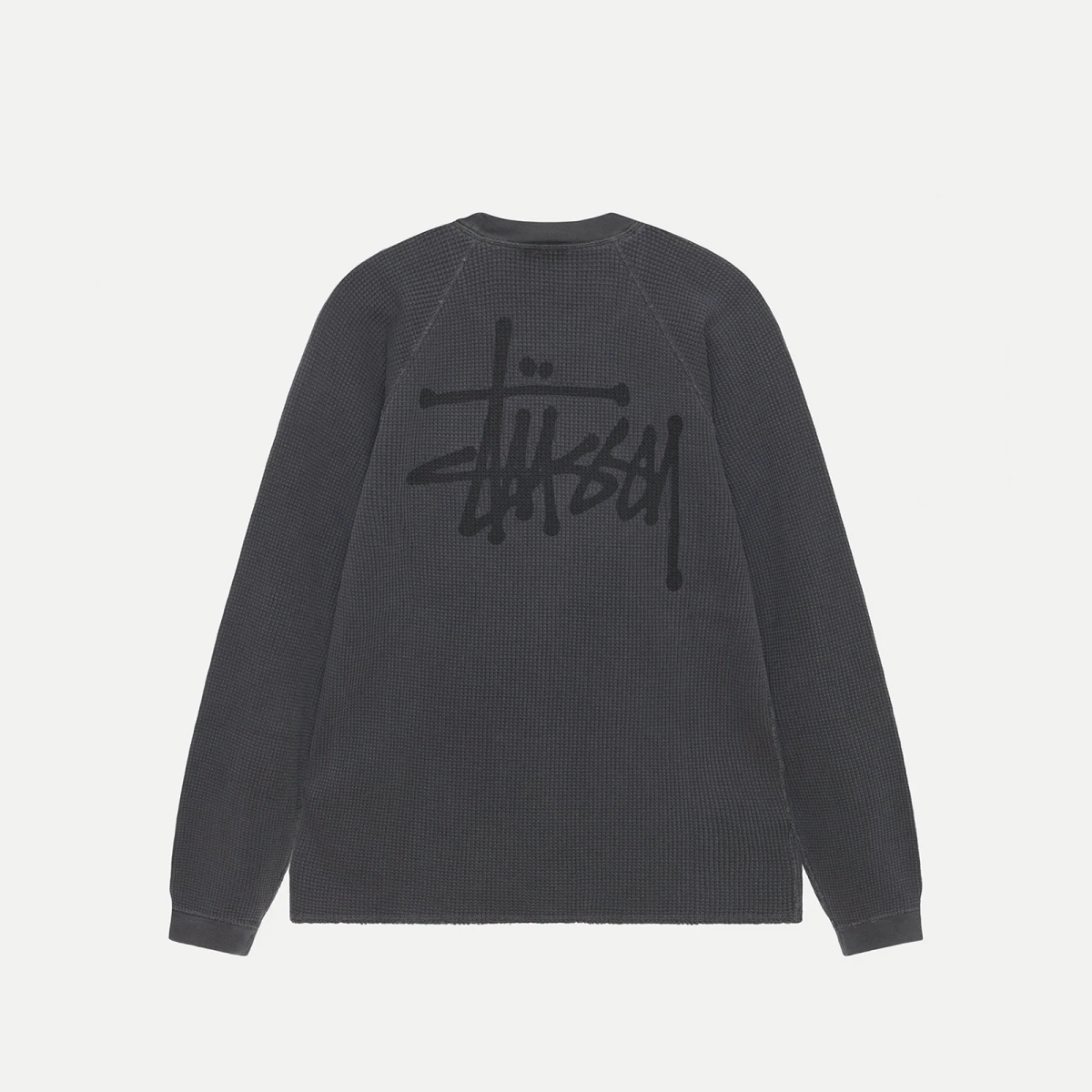Stussy Washed Waffle Knit Crew Neck Sweatshirt photo 2
