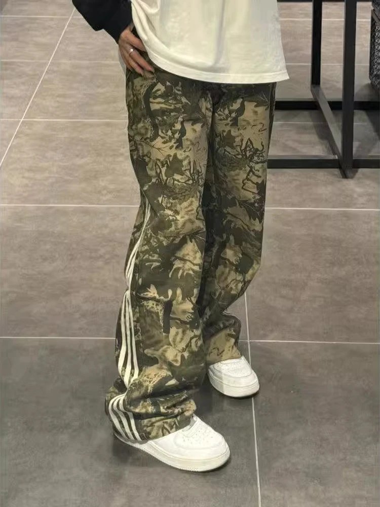 Adidas Track Pants Camouflage Green Streetwear
