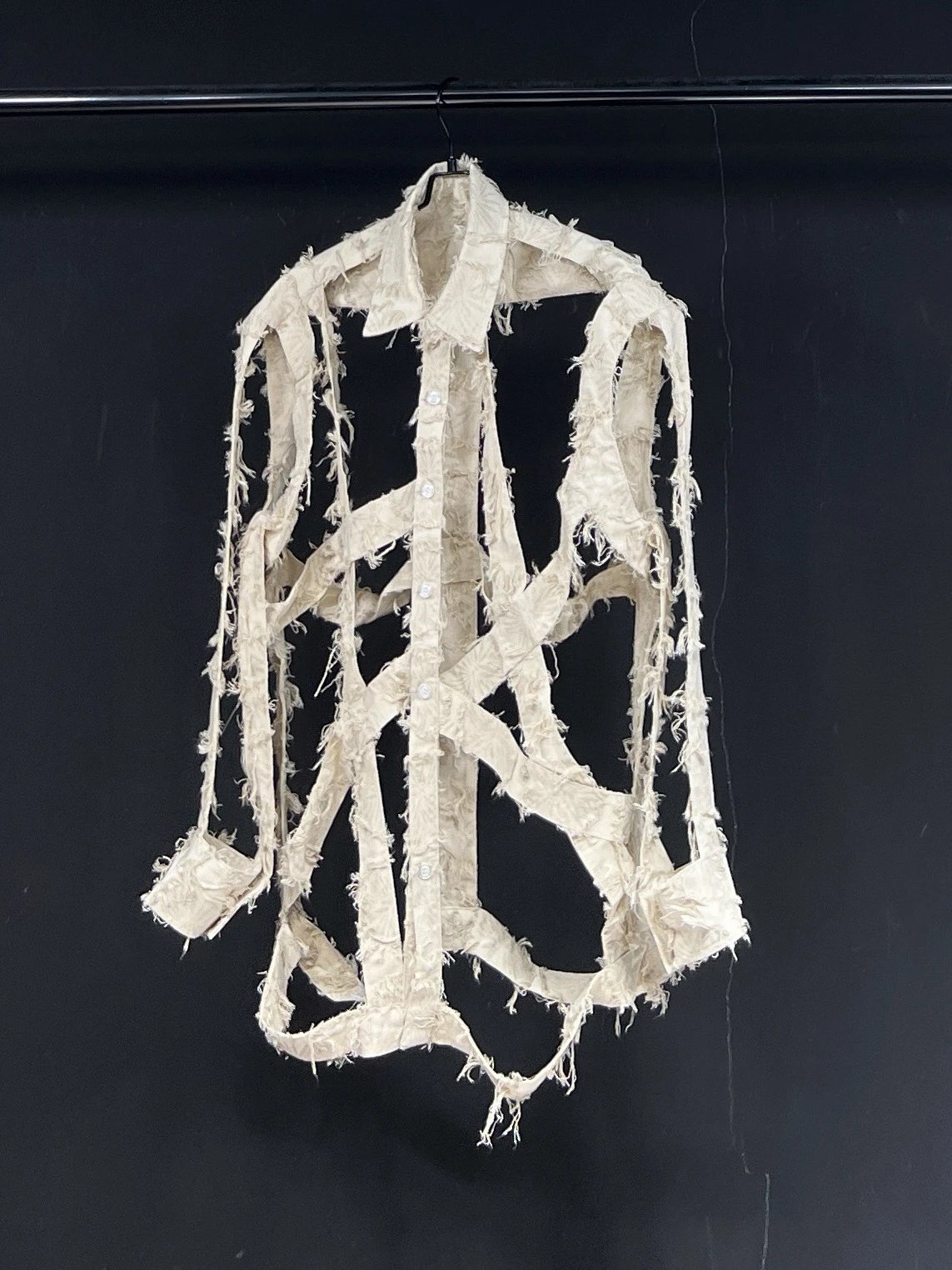 Deconstructed Cotton Shirt Off White Avant Garde Button Up