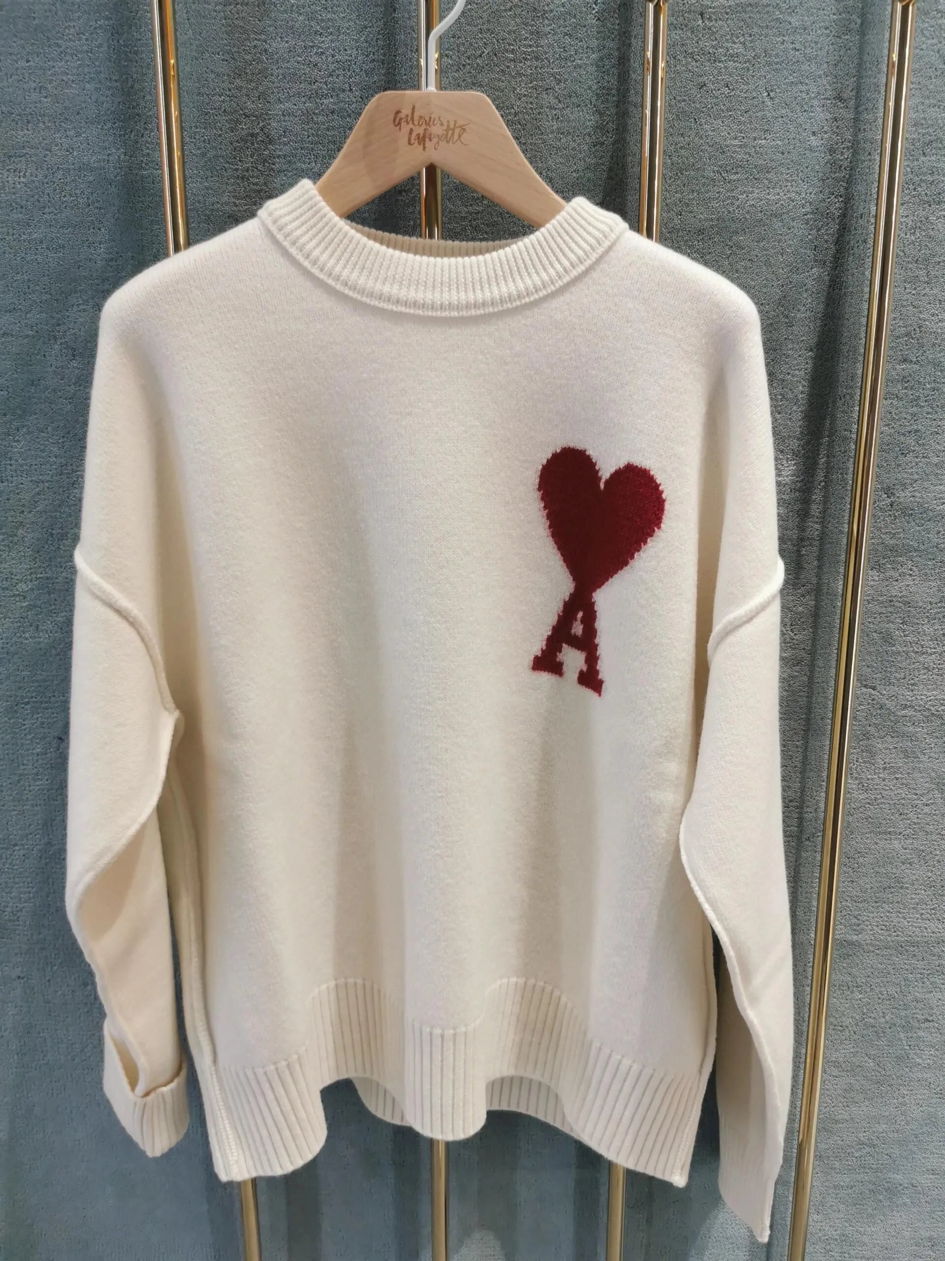 Ami Paris Classic Heart Pullover Sweater photo 2