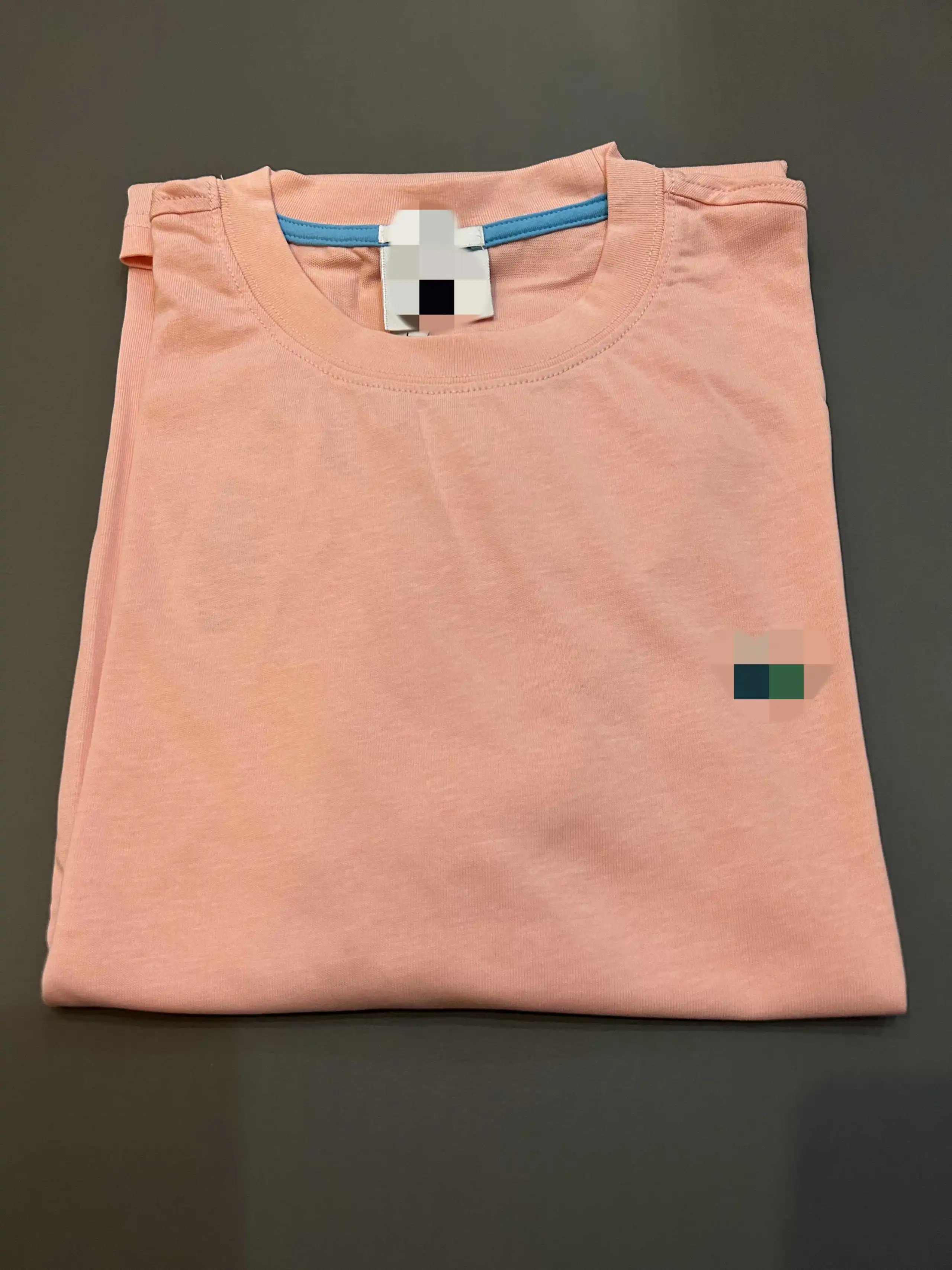 2025 Summer Men's Solid Cotton Short Sleeve Round Neck T-Shirt