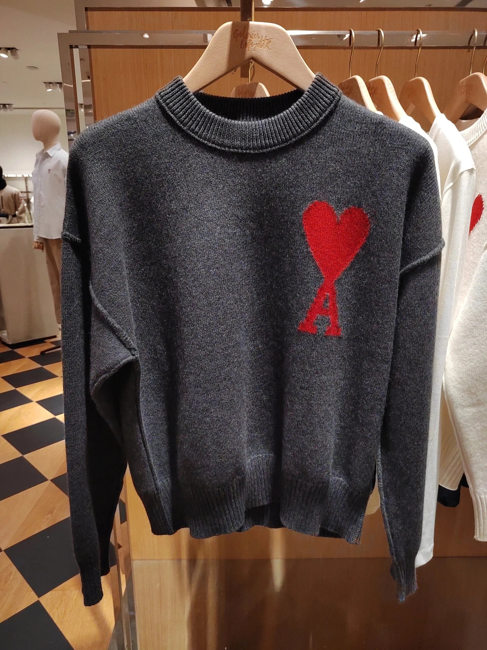 Ami Paris Classic Heart Pullover Sweater photo 4