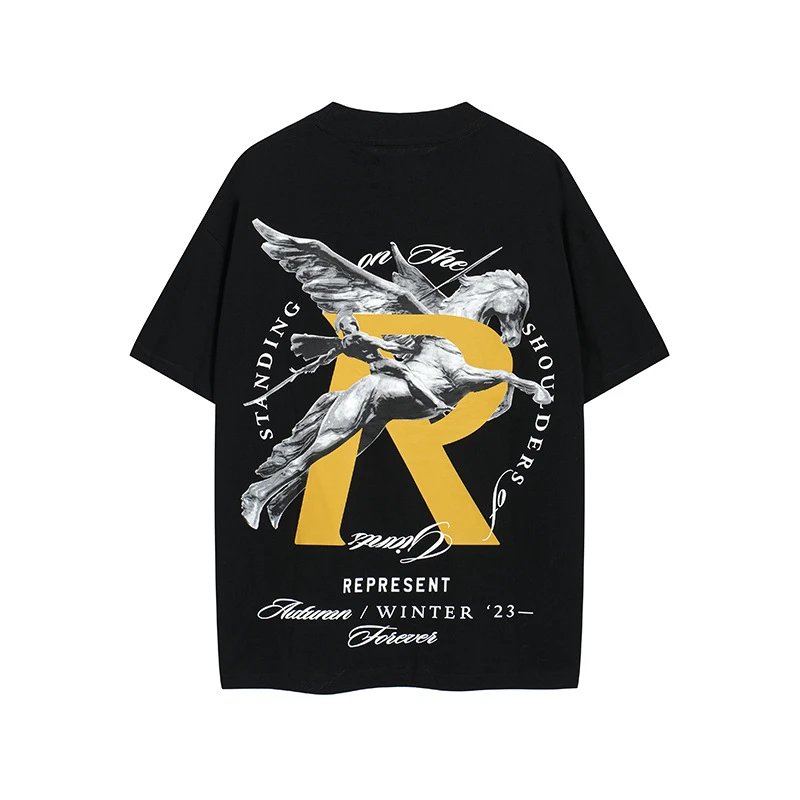 Represent Storms In Heaven White Graphic Oversized T-Shirt