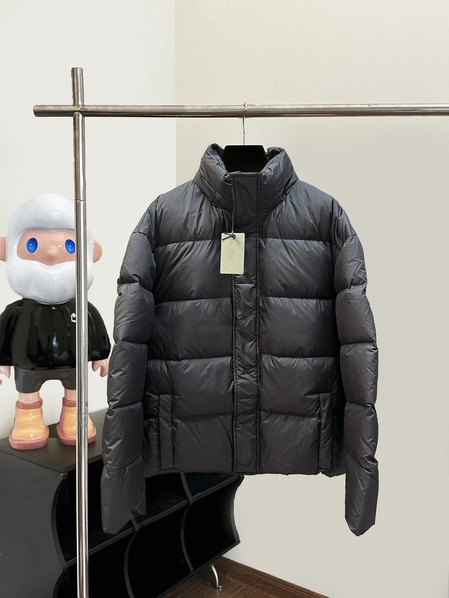 Balenciaga Puffer Jacket Black Gothic Logo