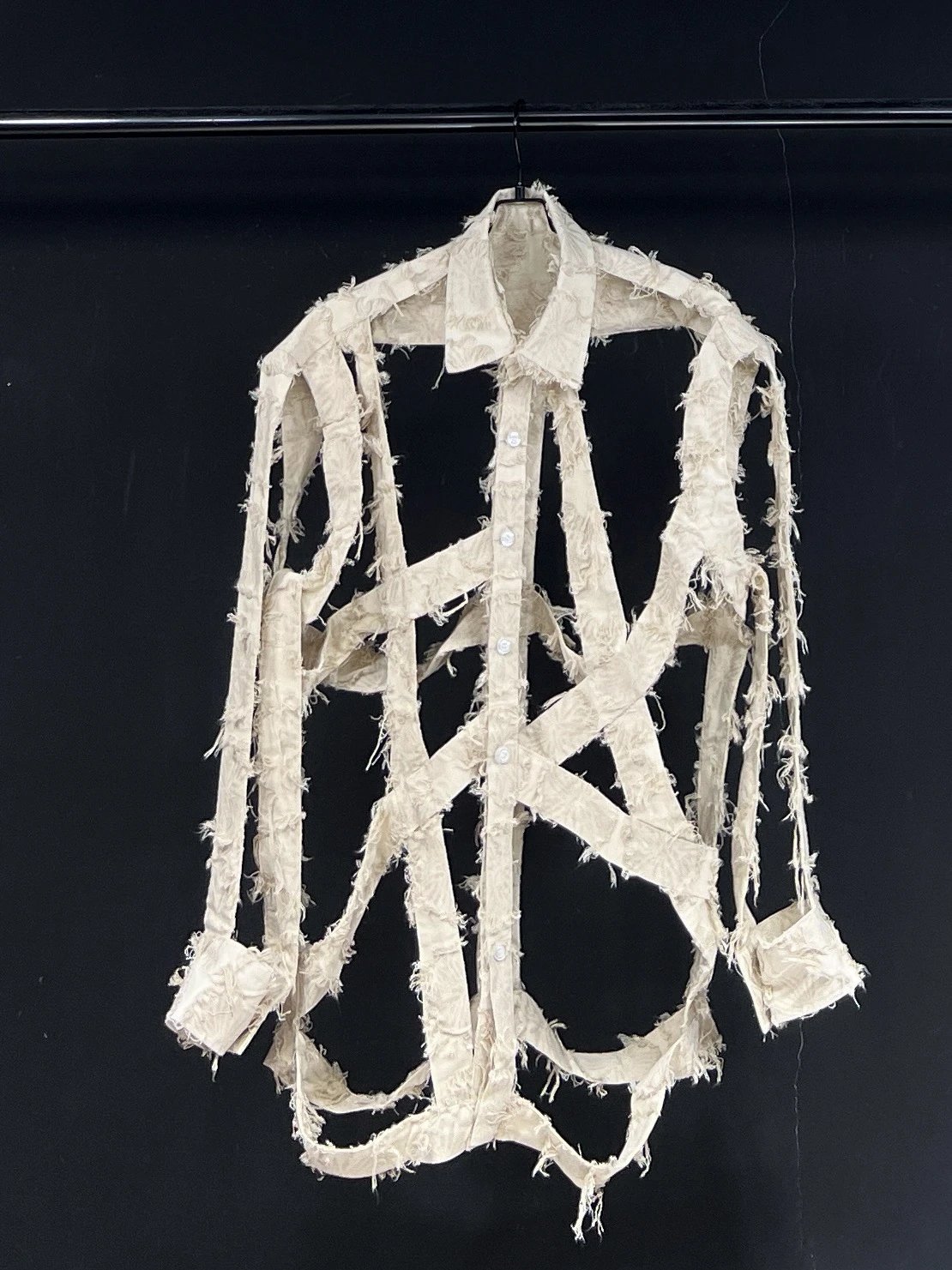 Deconstructed Cotton Shirt Off White Avant Garde Button Up