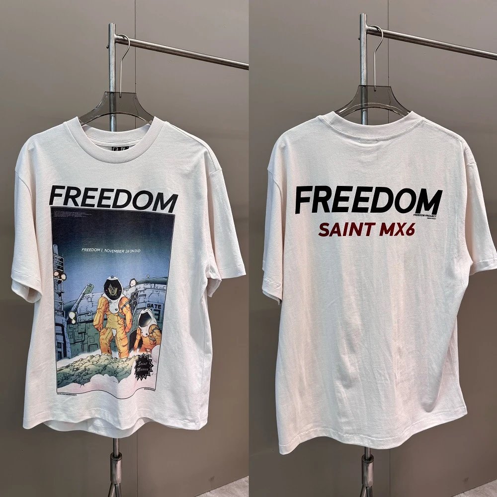 SAINT Retro Loose Couple Short Sleeve T-Shirt