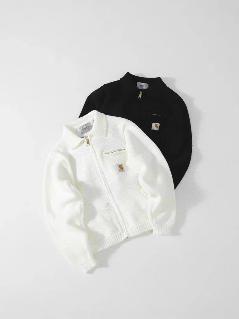 Carhartt WIP Knit Jacket Off White Casual Cardigan