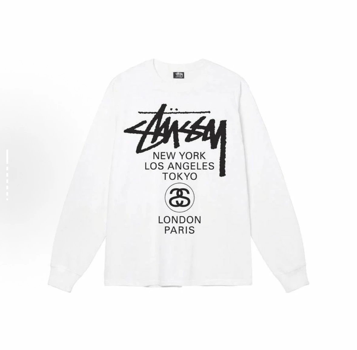 Stussy Classic Black Graphic Long Sleeve Tee