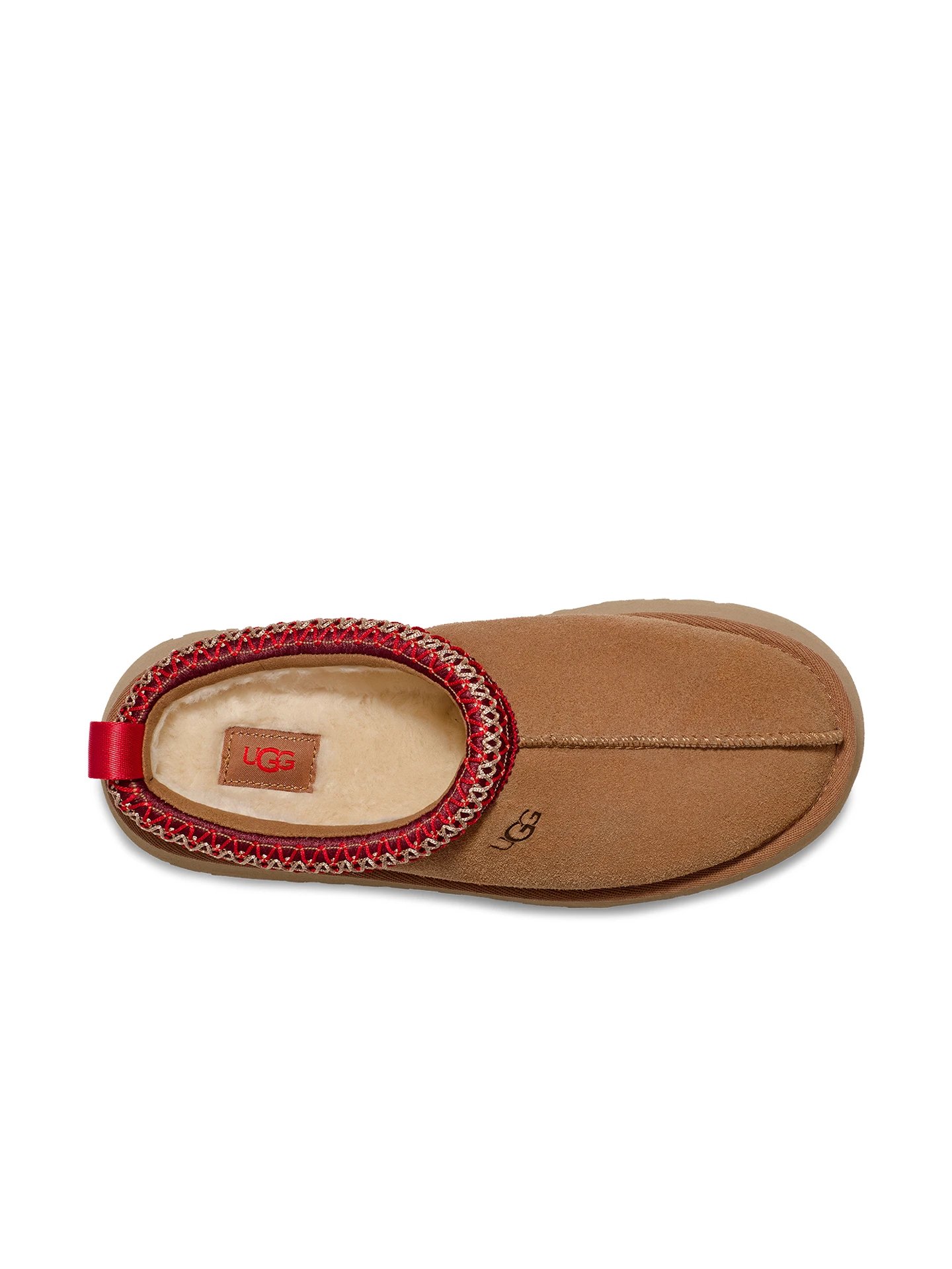UGG Platform Slide Beige Lace Trim Slipper