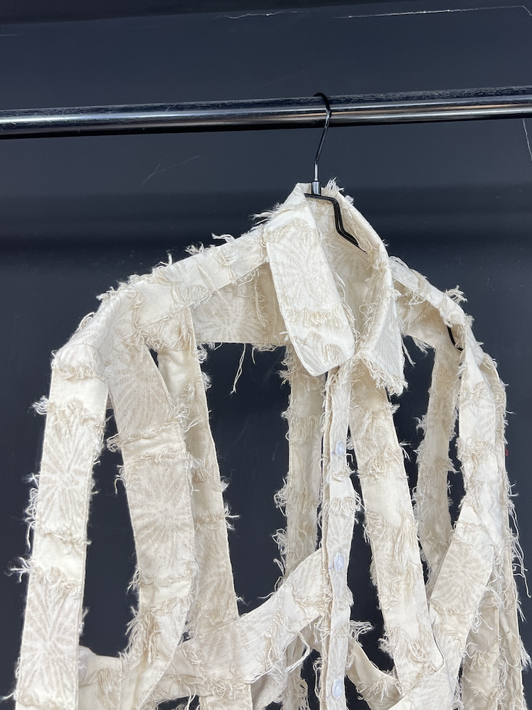 Deconstructed Cotton Shirt Off White Avant Garde Button Up