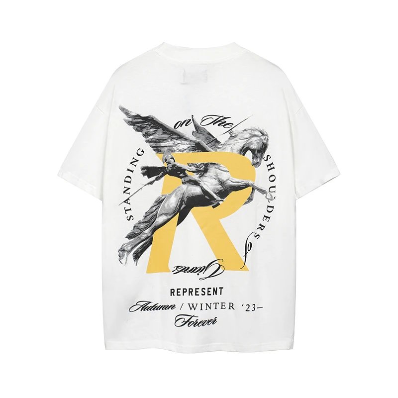 Represent Storms In Heaven White Graphic Oversized T-Shirt