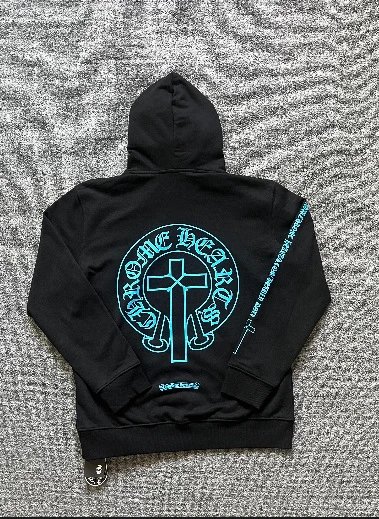 Chrome Hearts Black Embroidered Cross Hoodie