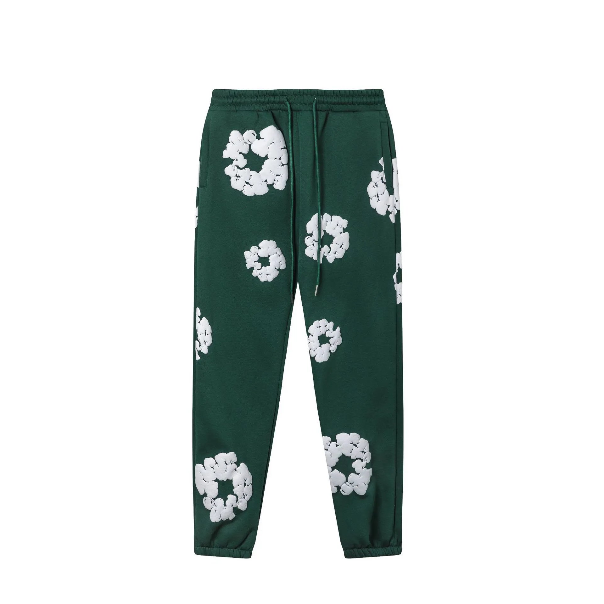 Red Floral Print Jogger Pants