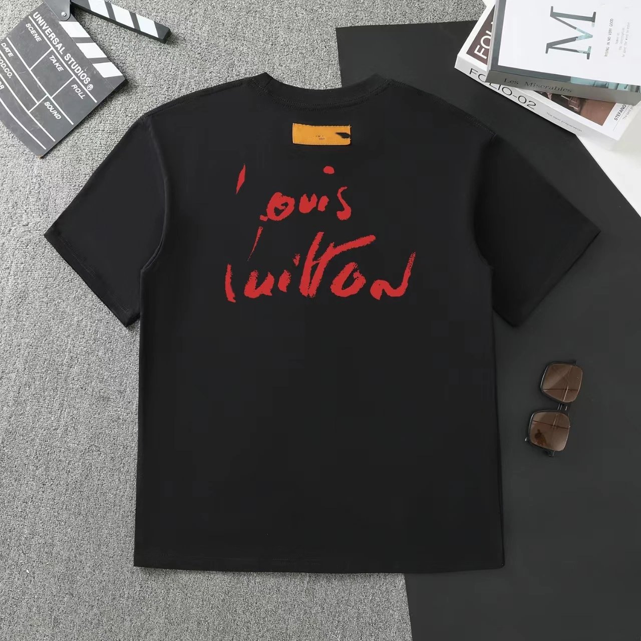 Louis Vuitton Black Multicolor Graphic Print T-Shirt