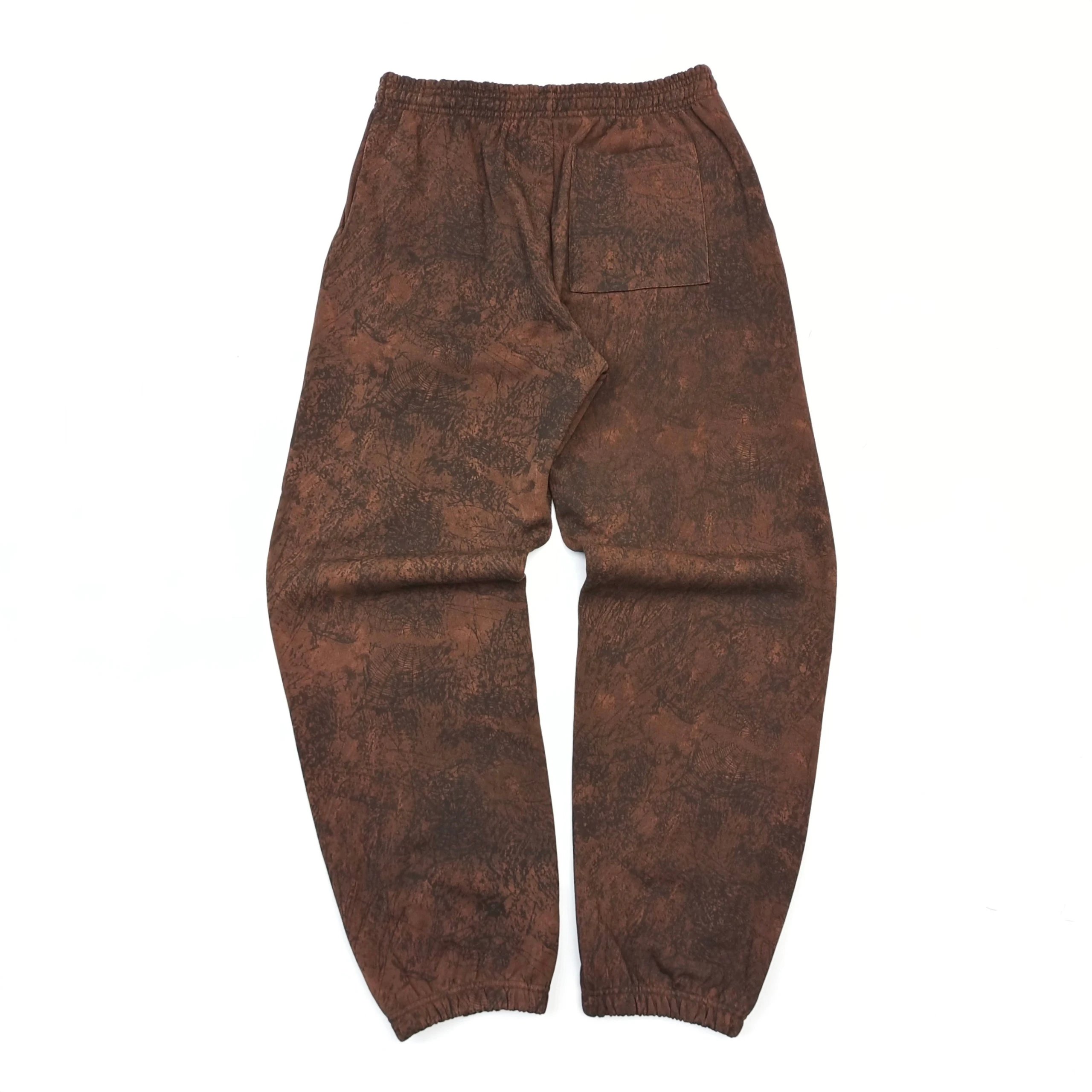 Brown Tie-Dye Graphic Hooded Sweatshirt