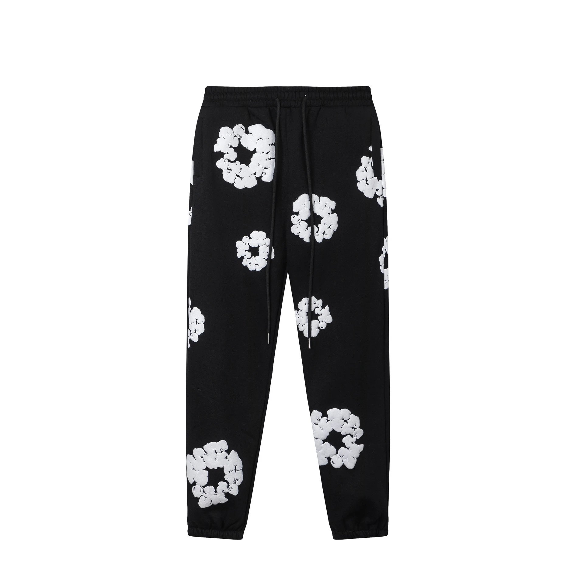 Red Floral Print Jogger Pants
