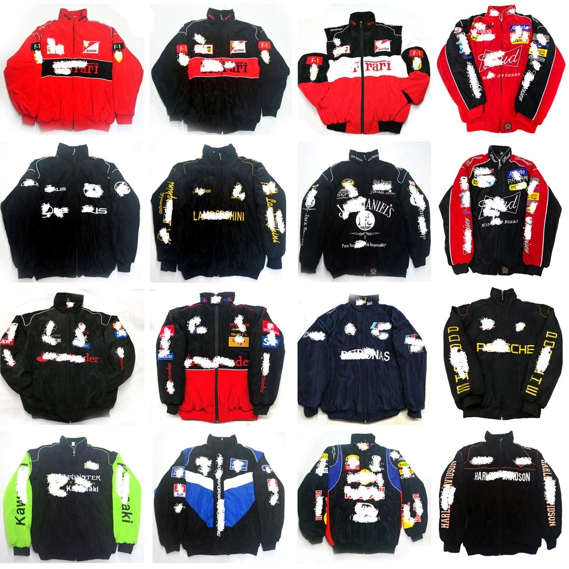 F1 racing suit cotton jacket American jacket men's and women's windproof retro