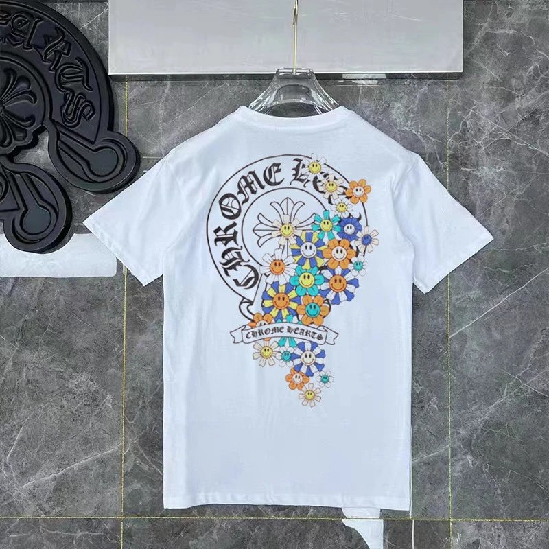 Chrome Hearts Black Gothic Cross Print T-Shirt