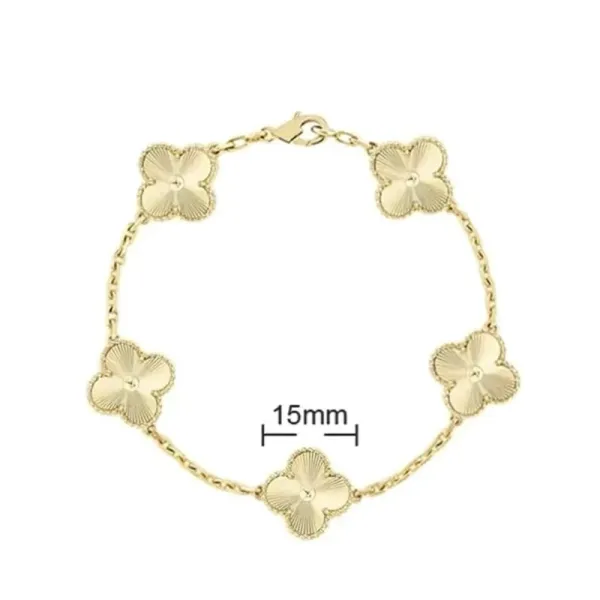 Van Cleef & Arpels Alhambra Four-Leaf Clover Gold Bracelet Jewelry - 1
