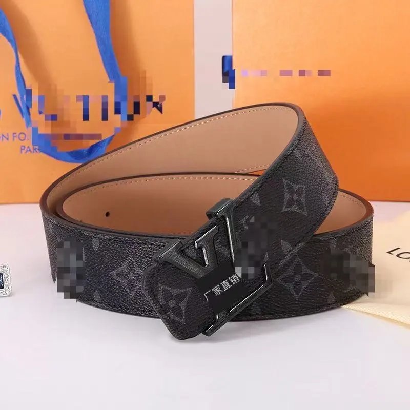 Louis Vuitton Initiales Black Leather Belt