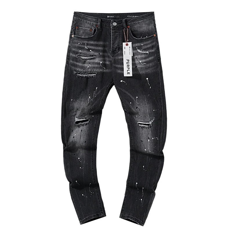 Ripped and Patched Retro Straight Leg Jeans photo 6