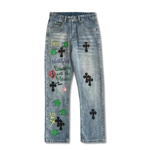 Chrome Hearts Cross Patchwork Cargo Pants Black - 5