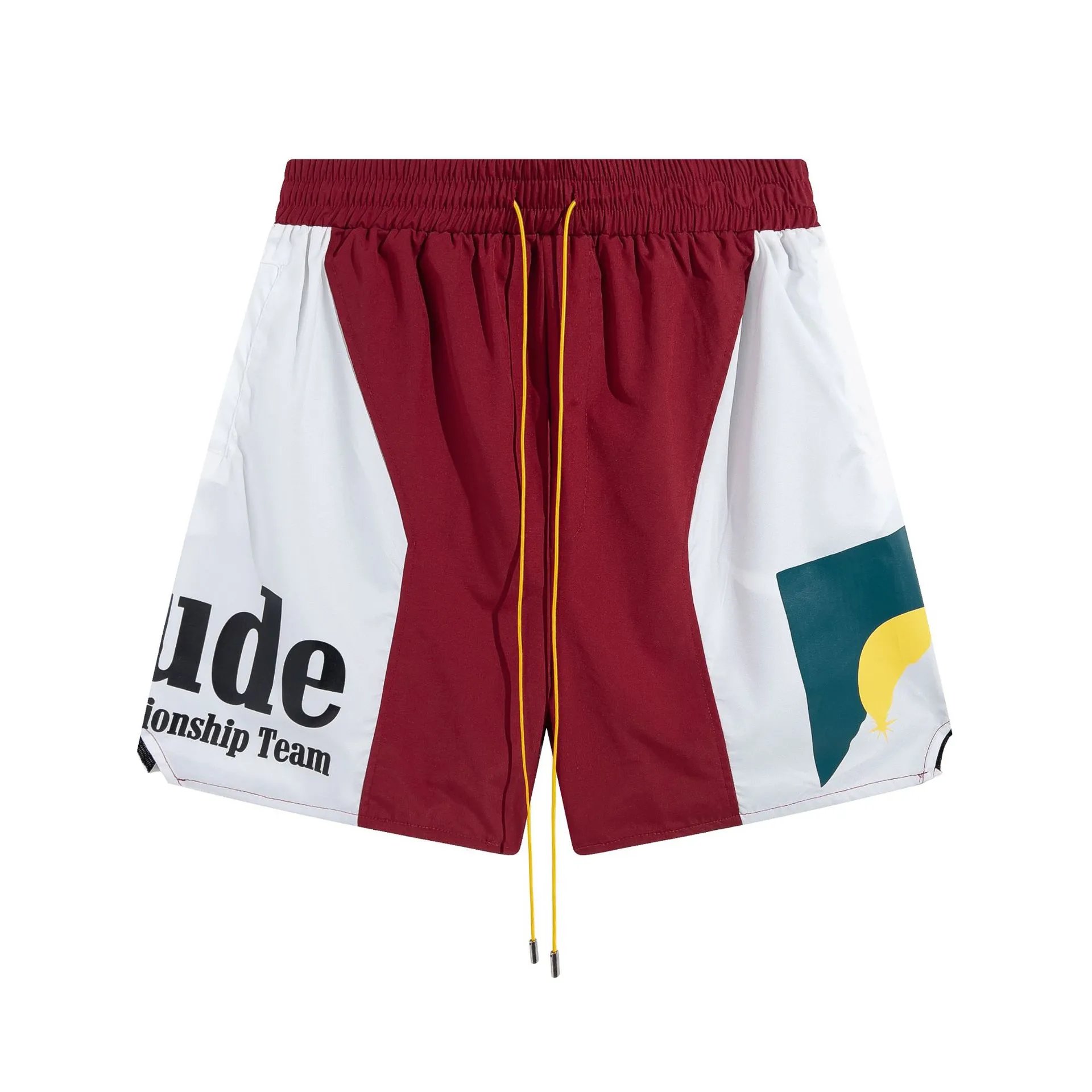 Studio Rude Green White Graphic Sport Shorts