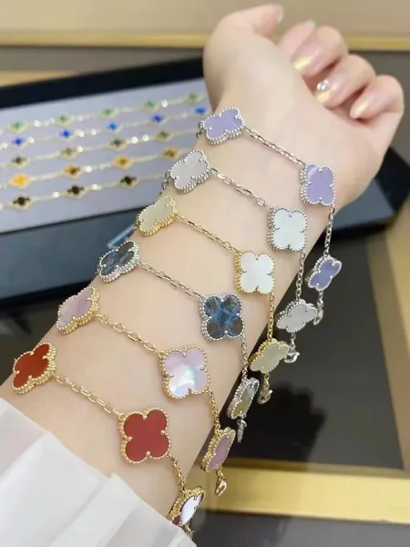Van Cleef & Arpels Alhambra Bracelet Light Blue Mother-of-Pearl Bracelet - 3