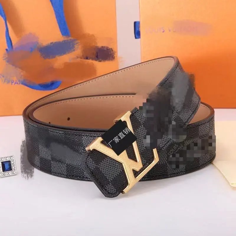Louis Vuitton Initiales Black Leather Belt