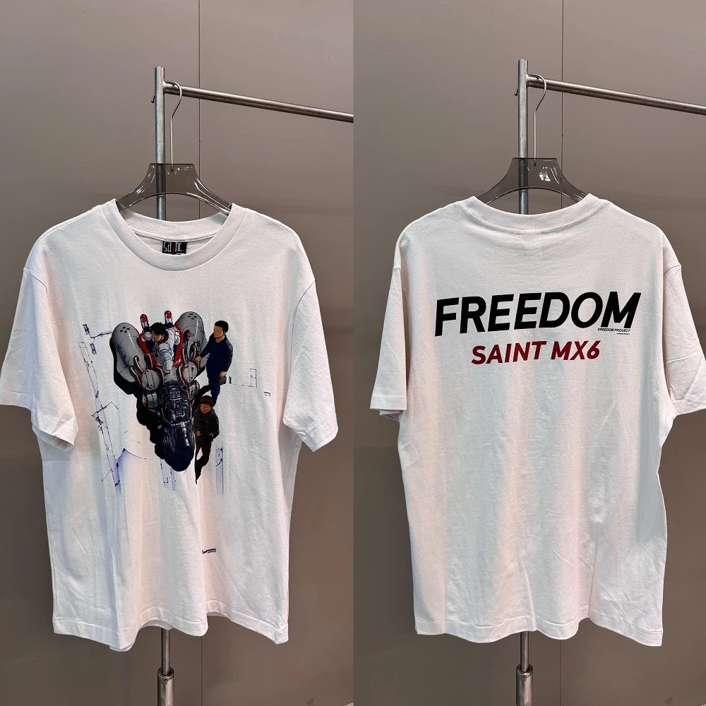 Freedom Saint MX6 White Graphic Print T-Shirt