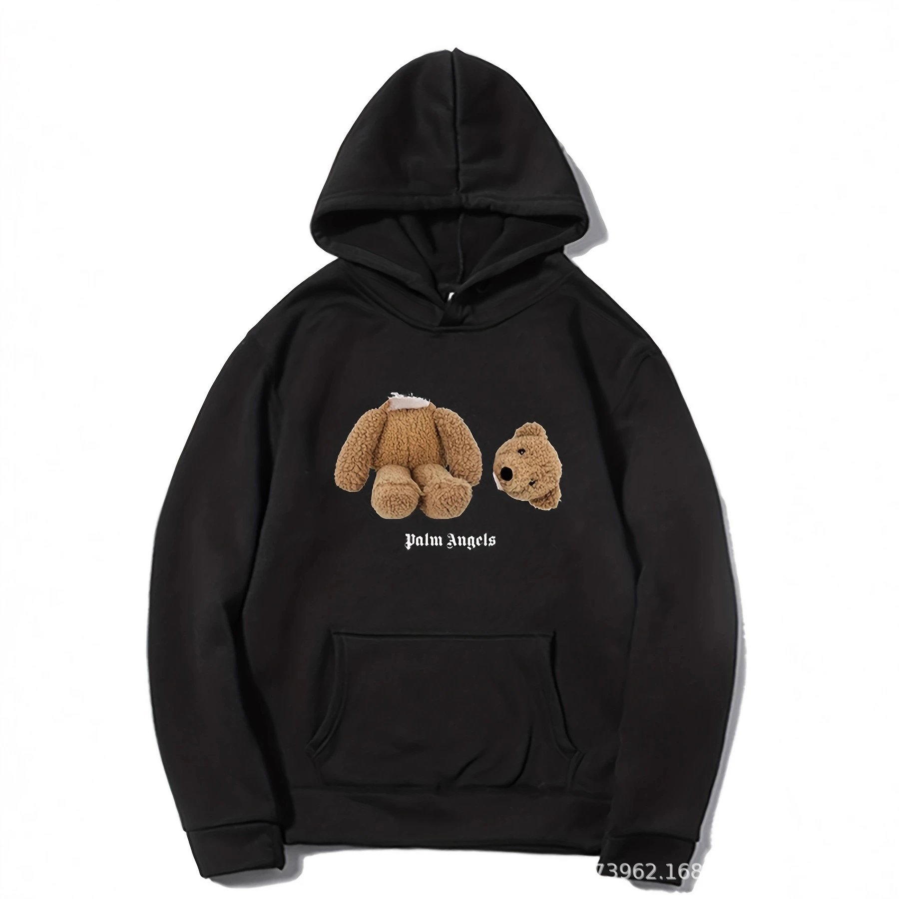 Palm Angels Teddy Bear Gray Graphic Hoodie