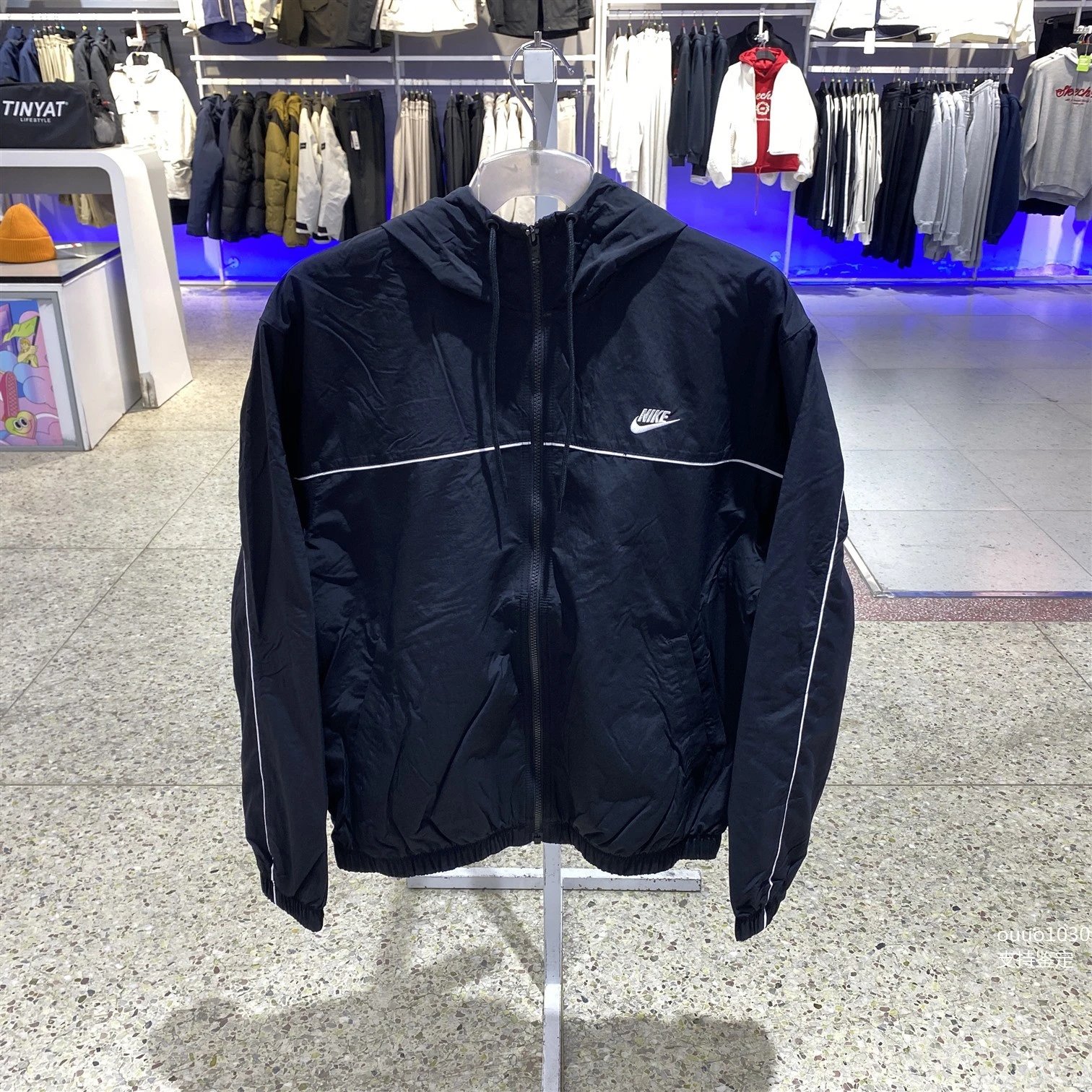 Nike hooded jacket men's new coat loose retro sports stitching top HJ2013