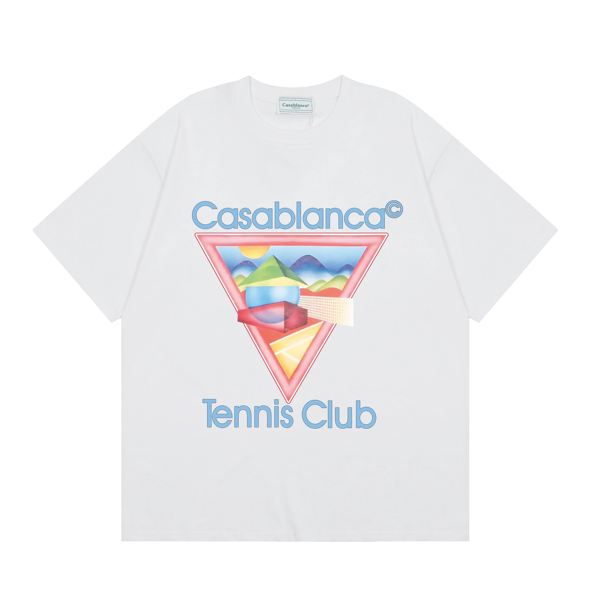 Casa Way White Graphic Tennis T-Shirt