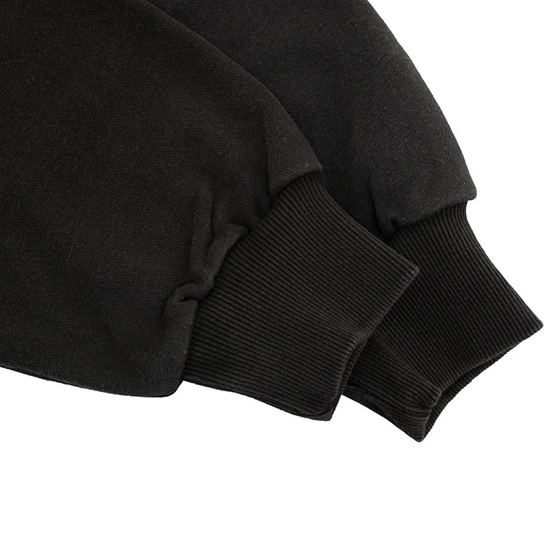 SuperMay Hooded Sweatshirt Gray Black Streetwear